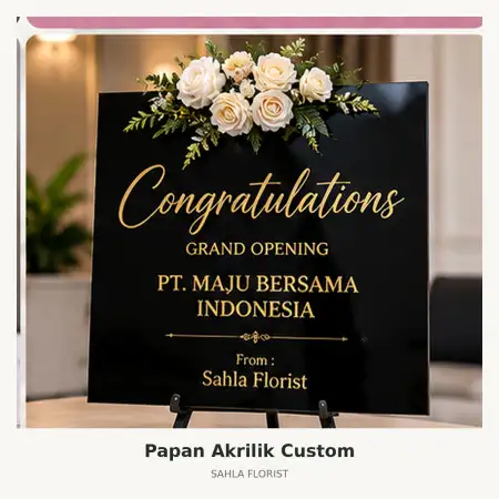 Papan Bunga Akrilik Poris